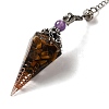 Natural Tiger Eye Dowsing Pendulum Big Pendants G-H285-02P-07-3