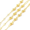 Handmade Brass Flower Link & Paperclip Chains CHC-E023-05G-1