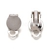 Iron Clip-on Earring Settings IFIN-R204-09-1