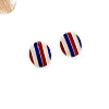 Alloy Enamel Flag Element Ear Studs PW-WG9D381-02-1