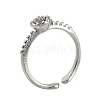 Brass Finger Cup Peg Ring Settings KK-F734-04P-NR-2