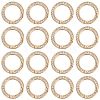 16Pcs Alloy Rhinestone Spring Gate Rings FIND-SP0004-52D-1