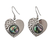 Paua Shell and 304 Stainless Steel Dangle Earrings EJEW-JE07471-02-3