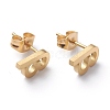 Ion Plating(IP) 304 Stainless Steel Stud Earrings STAS-Z028-A-03G-1