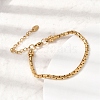 304 Stainless Steel Boston Link Chains Bracelets for Women BJEW-A158-02F-G-3