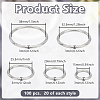 100Pcs 5 Styles Iron Linking Ring IFIN-GO0001-04-2