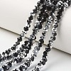 Electroplate Transparent Glass Beads Strands EGLA-A034-T3mm-M01-1