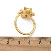 Brass Micro Pave Clear Cubic Zirconia Finger Rings for Women RJEW-U041-08G-5