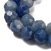 Dyed & Heated Natural Blue Aventurine Beads Strands G-C150-B05-01-3