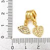 Brass Micro Pave Purple Cubic Zirconia Pendants CU-CBAD306-10G-3