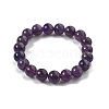 Natural Amethyst Bead Stretch Bracelets X-BJEW-K212-C-034-3