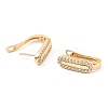 Brass Micro Pave Cubic Zirconia Hoop Earrings EJEW-D078-10KCG-2