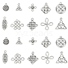 100Pcs 10 Styles Tibetan Style Alloy Pendants TIBEP-CJ0002-45-1