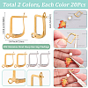 40Pcs 2 Colors 304 Stainless Steel Hoop Earring Findings STAS-SC0010-44-2