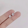 Alloy with Cubic Zirconia Stud Earrings WG64463-41-1