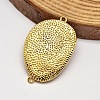 Faceted Nuggets Brass Glass Links connectors KK-L137-13-NR-3