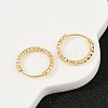 Brass Textured Hoop Earrings EJEW-F378-03B-G-3