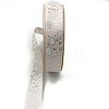 Silver Hot Stamping Cloud Moon Star Pattern Polyester Grosgrain Ribbons PW-WG81770-12-1