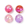 Opaque UV Plating Acrylic Beads PACR-P005-06-1