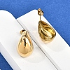 304 Stainless Steel Teardrop Stud Earrings EJEW-R008-01G-3