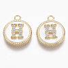 Brass Micro Pave Cubic Zirconia Pendants KK-R130-034-H-NF-1