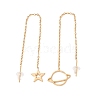 Star & Planet Asymmetrical Earrings Dangle Stud Earrings EJEW-A067-07G-2