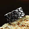 Knitted Textured 304 Stainless Steel Finger Rings FS-WG9203F-12-2