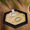 Hexagon Rattan Jewelry Plates AJEW-WH0258-735-6