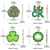 12Pcs 12 Styles Saint Patrick's Day Alloy Enamel Pendants ENAM-FS0001-66-5