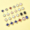 24Pcs 6 Styles Alloy Glass Pendants FIND-FS0003-20-7