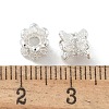 6-Petal Brass Micro Pave Cubic Zirconia Double Sided Bead Caps ZIRC-F141-01S-01-2