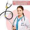 24Pcs 12 Styles Heart & Bowknot Resin Stethoscope Pendant Decorations HJEW-SP0001-58-5