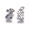 Brass Micro Pave Cubic Zirconia Charms ZIRC-L070-38Z-P-2