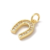 Rack Plating Brass Clear Cubic Zirconia Pendants KK-Z056-18G-2