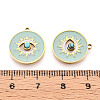 316 Surgical Stainless Steel Enamel Pendants STAS-M073-06G-3