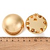 Brass Half Round Stud Earrings EJEW-Z125-01G-5