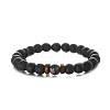 Sparkling Stone Volcano Stone Black Iron Stone Bracelet Couple Bracelet Personalized Bracelet YS6275-4-1