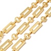 Rack Plating Brass Oval & Ring & Rectangle Link Chains CHC-I040-15G-1