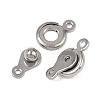304 Stainless Steel Snap Clasps X-STAS-K311-03P-2