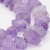 Natural Amethyst Nuggets Bead Strands G-P082-15-1