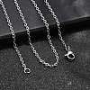 Non-Tarnish Unisex Classic Plain 304 Stainless Steel Mens Womens Necklaces STAS-H325-P-4