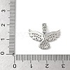 Brass Micro Pave Clear Cubic Zirconia Pendants KK-F924-10P-3