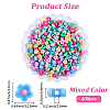 400Pcs Two Tone Opaque Acrylic Beads SACR-PA0001-19-2