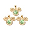 Brass Micro Pave Cubic Zirconia Pendants KK-K385-072G-2