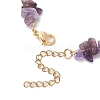 5Pcs Rose Quartz & Amethyst & Green Aventurine & Aquamarine & Topaz Jade Braided Beaded Bracelets Set BJEW-TA00550-5