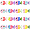 16Pcs 8 Colors Painted Glass Beads LAMP-PA0001-38-1
