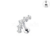 G23 Titanium Micro Pave Clear Cubic Zirconia Cartilage Earrings WG0DE3D-01-1