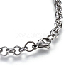 Non-Tarnish 304 Stainless Steel Rolo Chain Necklaces NJEW-F242-12P-D-3