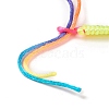Rainbow Color Polyester Braided Adjustable Bracelet Making for Women BJEW-F454-01-2