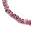 Dyed Natural Malaysia Jade Faceted Rondelle Beads Stretch Bracelets for Women Men BJEW-JB13442-4